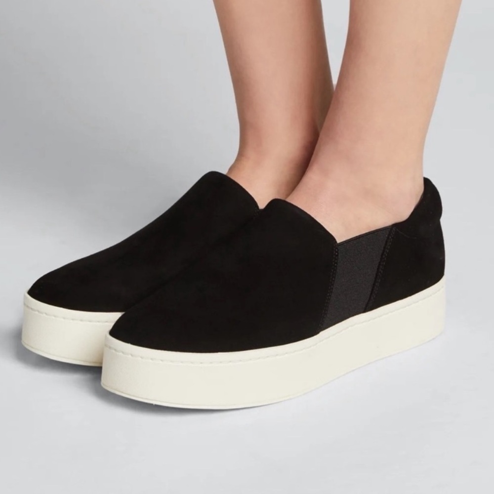 Vince Warren Suede Platform Slip On Skate Sneaker Size 7.5